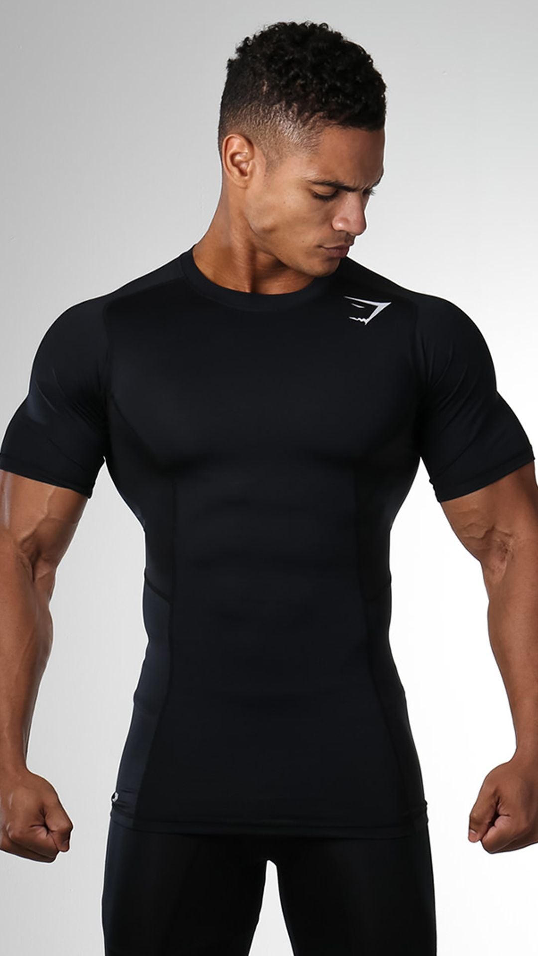 Buyceps Men's Black Compression T-Shirt – Second-Skin Fit for Maximum Performance