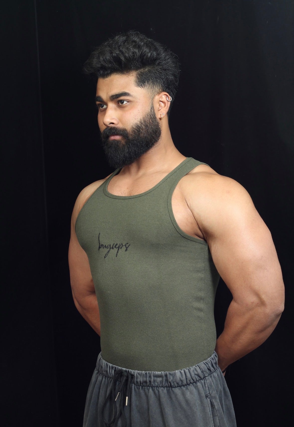 Ribbed Essentials Duo — Military Green & White