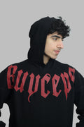 BLACK HOODIE – RED GRAPHIC