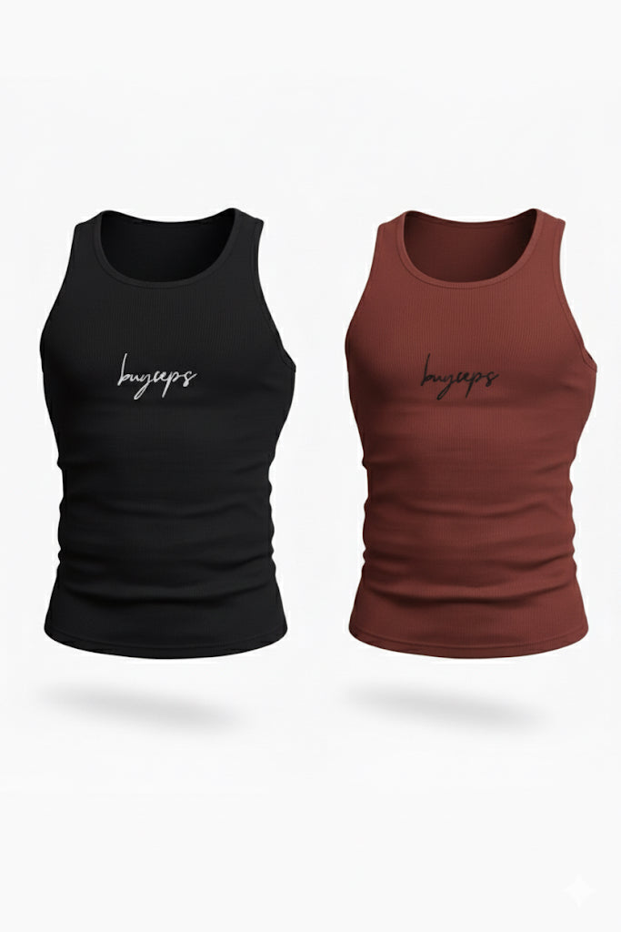 Ribbed Essentials Duo — Black & Brown (Combo Pack)