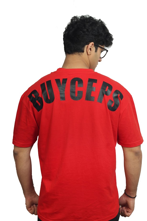 BUYCEPS OVERSIZE T-SHIRT RED