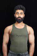 BUYCEPS RIBBED VEST MILITARY GREEN